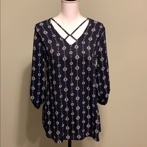 NWOT Maurices Navy Blouse